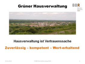 Grüner Hausverwaltung in Recklinghausen - Logo