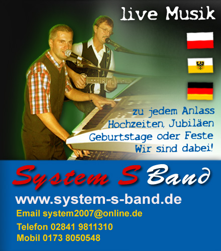 WWW.SYSTEM-S-BAND.DE deutsche/ polnische/ schlesische Hochzeitsband und Liveband in Duisburg - Logo