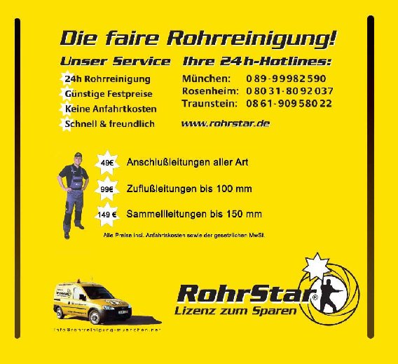 1 Abfluss- Rohrreinigung RohrStar in Rosenheim in Oberbayern - Logo