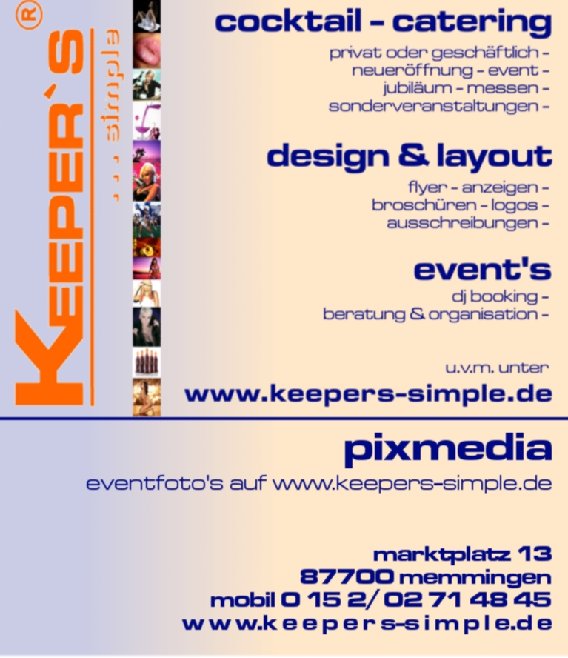 Keeper's ...simple in Memmingen - Logo