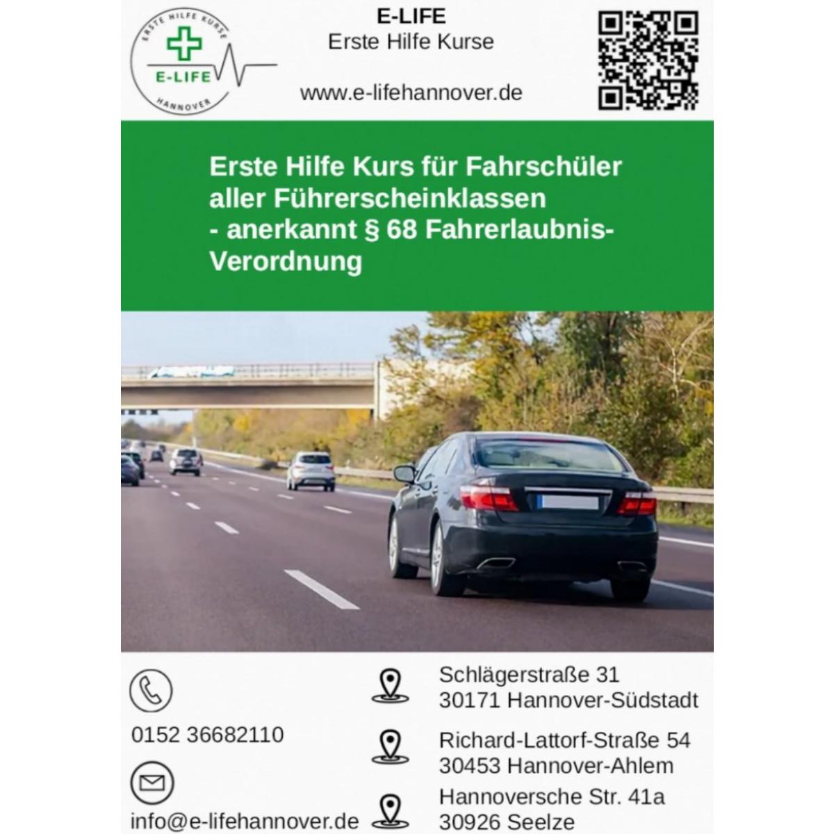 Erste Hilfe Kurse Hannover - E-LIFE in Hannover - Logo