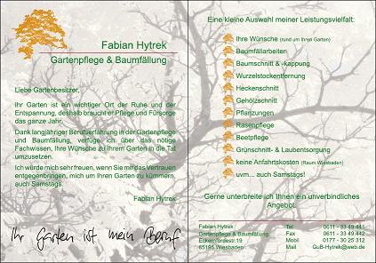 Fabian Hytrek Gartenpflege & Baumfällung in Wiesbaden - Logo