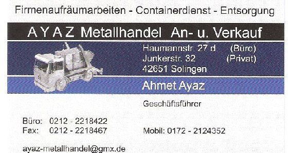 Schrott- und Metallhandel in Solingen - Logo