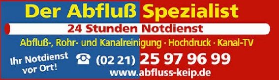 Abfluss Notdienst Keip - Tel.0221-25979699 in Köln - Logo