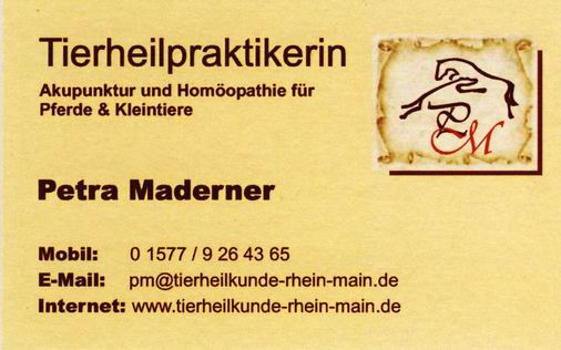 Mobile Tierheilpraxis für Pferde und Kleintiere Petra Maderner in Taunusstein - Logo