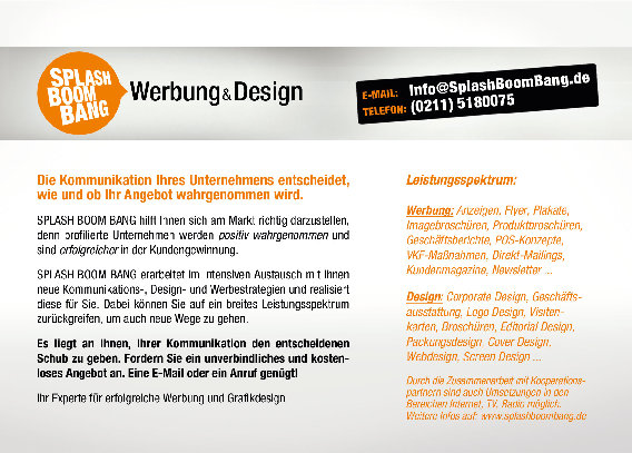 SPLASH BOOM BANG Werbung & Design in Düsseldorf - Logo