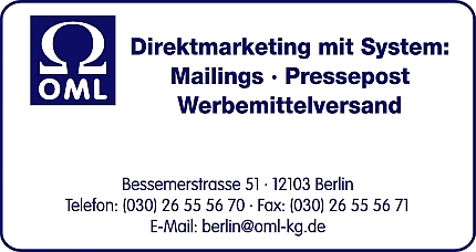 OML - Direktmarketing und Logistik GmbH & Co. KG in Berlin - Logo