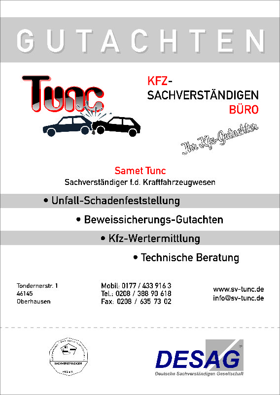 Kfz Sachverständigenbüro Tunc in Oberhausen im Rheinland - Logo