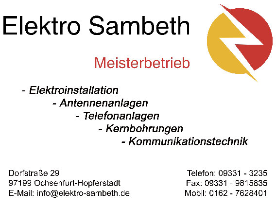 Elektro Sambeth in Hopferstadt Stadt Ochsenfurt - Logo